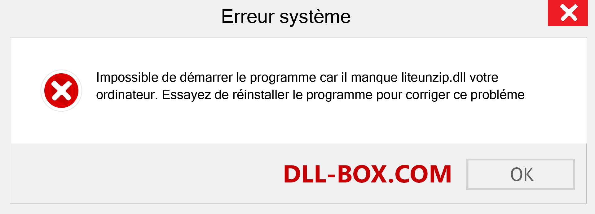 Le fichier liteunzip.dll est manquant ?. Télécharger pour Windows 7, 8, 10 - Correction de l'erreur manquante liteunzip dll sur Windows, photos, images