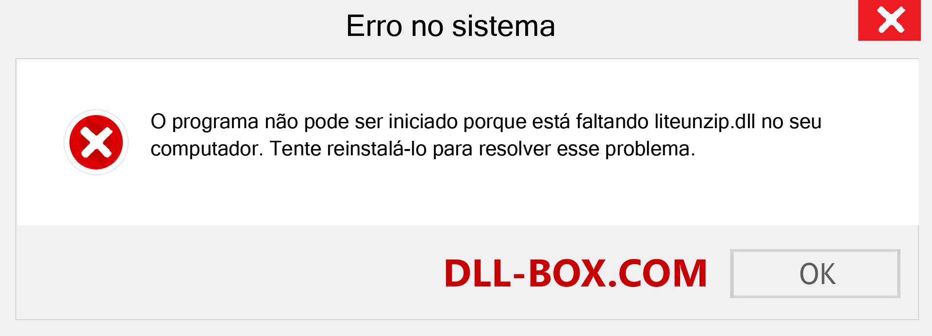 Arquivo liteunzip.dll ausente ?. Download para Windows 7, 8, 10 - Correção de erro ausente liteunzip dll no Windows, fotos, imagens